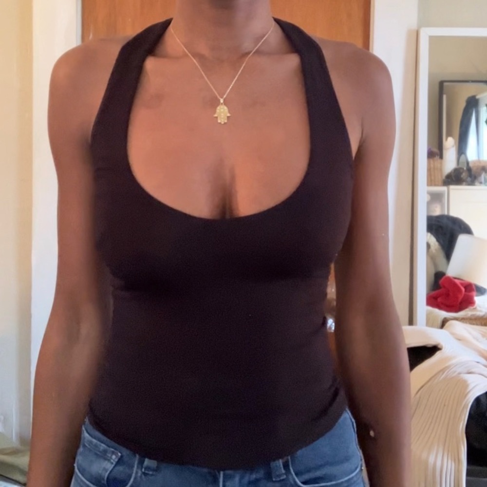 Urban outfitters black halter top